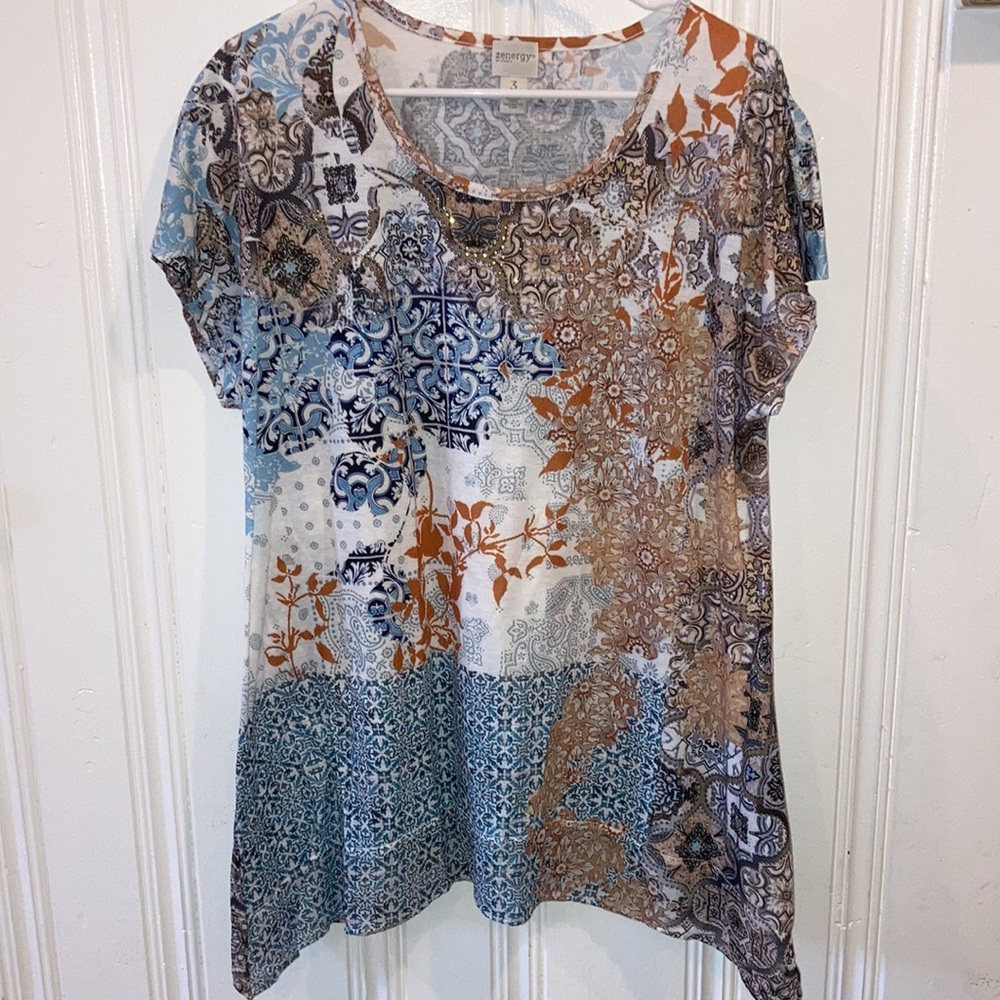 Zenergy by Chico’s printed tee - size 3